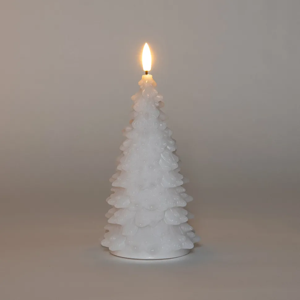 Anna's Collection LED Kerze Sito weiß D 9,5 H 20 cm