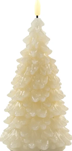 Anna's Collection LED Kerze Sito elfenbein D 9,5 H 20 cm