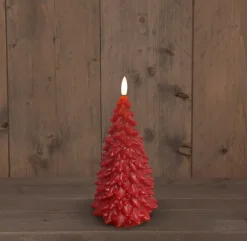Anna's Collection LED Kerze Sito rot D 9,5 H 20 cm