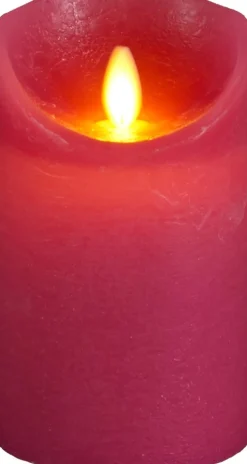 Anna's Collection LED Kerze Rustic fuchsia D 7,5 H 12,5 cm