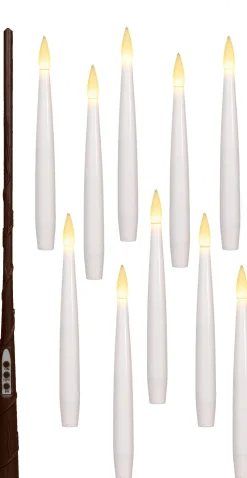 Anna's Collection LED Stabkerze schwebend weiß D 2 H 15 cm 10 St.