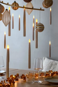 Anna's Collection LED Stabkerze schwebend weiß D 2 H 15 cm 10 St.