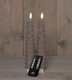 Anna's Collection LED Stabkerze Rambu taupe D 2,2 H 23 cm