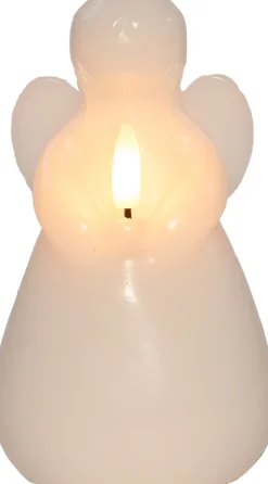 Anna's Collection LED Stumpenkerze Ange weiß D 8 H 14,5 cm