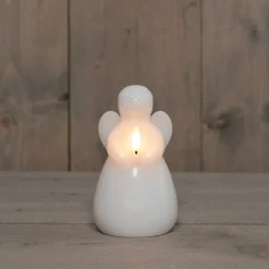 Anna's Collection LED Stumpenkerze Ange weiß D 8 H 14,5 cm