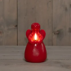 Anna's Collection LED Stumpenkerze Ange rot D 8 H 14,5 cm