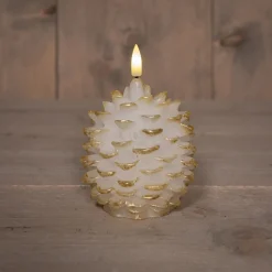 Anna's Collection LED Stumpenkerze Podo  weiß D 12 H 10 cm