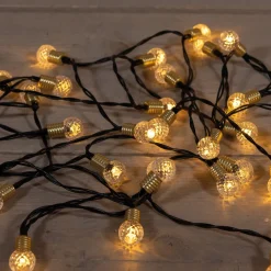 Anna's Collection Lichterkette Glühbirne mit 100 Lampen extra warm / warmweiß 10 m