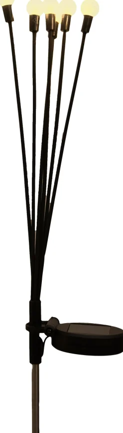 Anna's Collection Solarstecker Fireflies schwarz 6,5 x 5 x 38,5 cm warm weiß