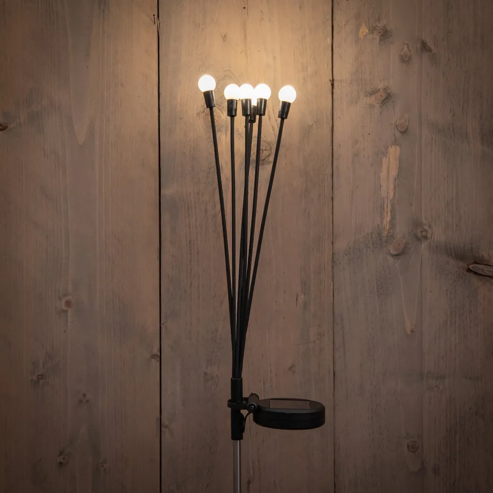 Anna's Collection Solarstecker Fireflies schwarz 6,5 x 5 x 38,5 cm warm weiß