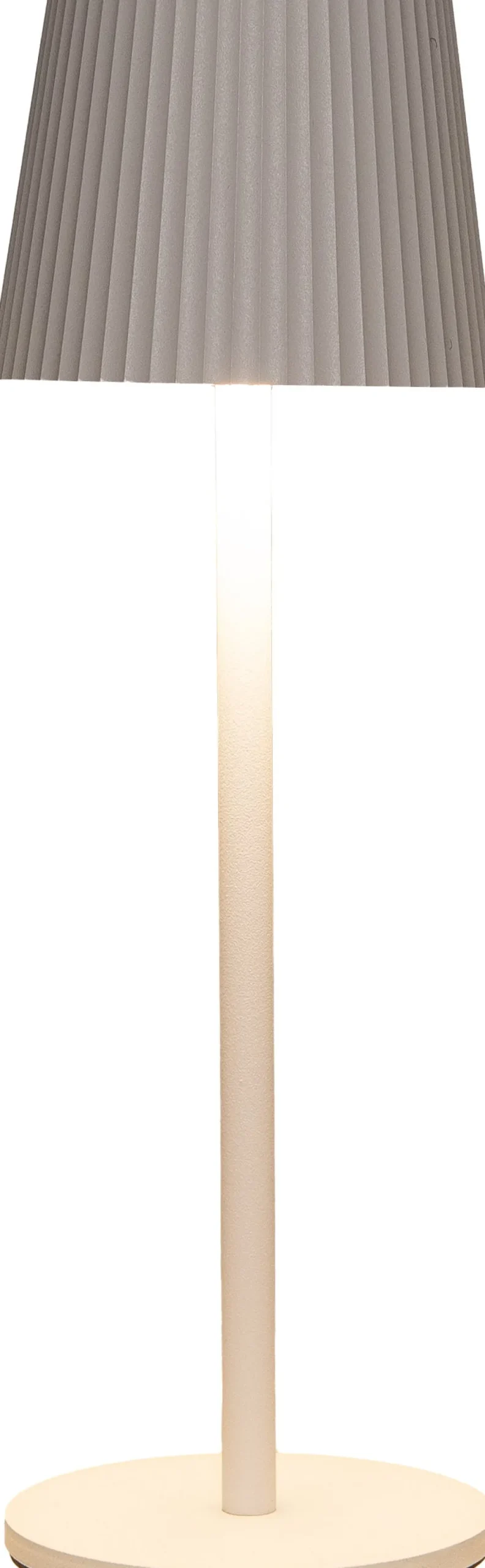 Anna's Collection Tischlampe Ribbel weiß D 9 H 27 cm