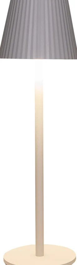 Anna's Collection Tischlampe Ribbel weiß D 11 H 36 cm