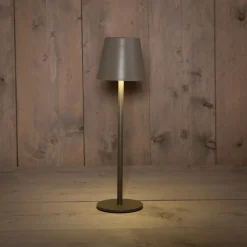 Anna's Collection Tischlampe Mat grau D 11 H 36 cm