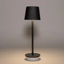 Anna's Collection Tischlampe Ribbel schwarz D 9 H 27 cm