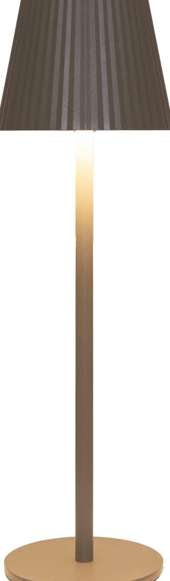 Anna's Collection Tischlampe Ribbel taupe D 11 H 36 cm