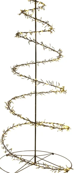 Anna's Collection Weihnachtsbaum Swirl schwarz mit 480 extra warm / warmweiß leuchtenden Lichtern D 67 H 120 cm