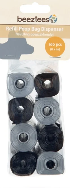 Beeztees Hundekotbeutel schwarz / grau 8 x 20 St.