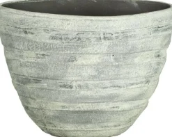 Bela Arte Blumentopf Dick 37 x 15,5 x 27 cm Zement Streifen