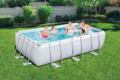 Bestway Stahlrahmen-Pool Power Steel rechteckig 404 x 201 x 100 cm
