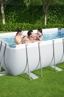 Bestway Stahlrahmen-Pool Power Steel rechteckig 404 x 201 x 100 cm