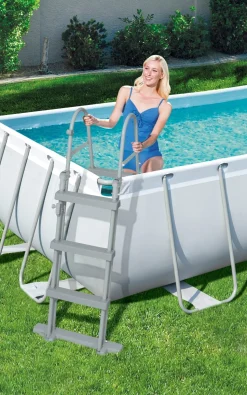 Bestway Stahlrahmen-Pool Power Steel rechteckig 404 x 201 x 100 cm