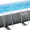 Bestway Stahlrahmen-Pool Power Steel Rattan-Look rechteckig 404 x 201 x 100 cm