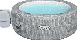 Bestway Whirlpool aufblasbar Lay-Z-Spa Honolulu rund grau D 196 H 71 cm