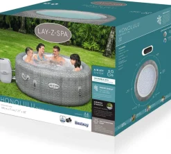 Bestway Whirlpool aufblasbar Lay-Z-Spa Honolulu rund grau D 196 H 71 cm