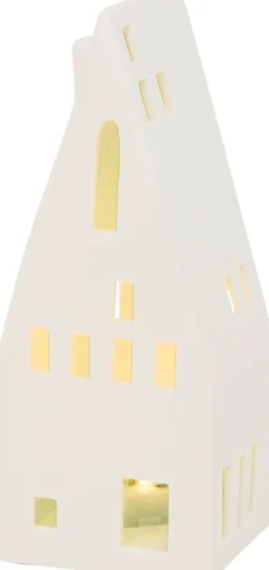 Boltze Häuschen Hygga LED weiß 8 x 8 x 19 cm