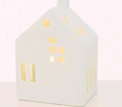 Boltze Häuschen Hygga LED weiß 10 x 7,5 x 14 cm