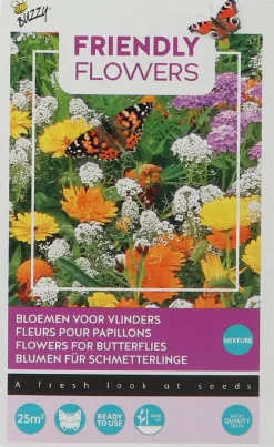 Buzzy® Friendly Flowers Blumen für Schmetterlinge Samen-Mischung für 25 m²