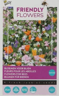 Buzzy® Friendly Flowers Blumen für Bienen Samen-Mischung für 25 m²
