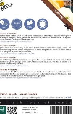 Buzzy® Ornamental Scallopini (Cucurbita pepo 'Colour Mix') Samen