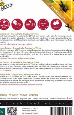 Buzzy® Pomodori Fleischtomate gelb (Solanum lycopersicum 'Grappa Gialla') Samen