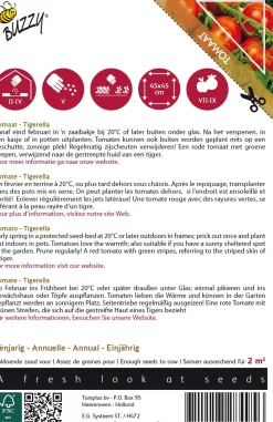 Buzzy® Pomodori Tomate (Solanum lycopersicum 'Tigerella') Samen