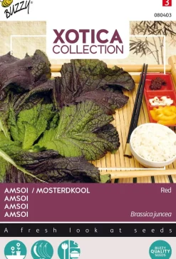 Buzzy® Xotica Amsoi rot (Brassica juncea 'Red') Samen