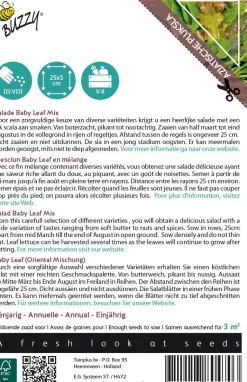 Buzzy® Xotica Baby Leaf Salat (Lactuca sativa) Samen-Mischung