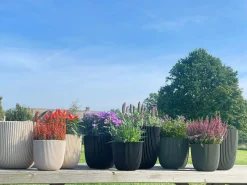 Capi Europe Blumentopf Groove beige D 13 H 12 cm