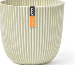 Capi Europe Blumentopf Groove beige D 16,5 H 15 cm