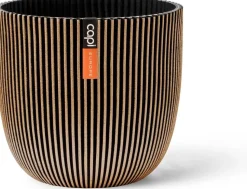 Capi Europe Blumentopf Groove gold / schwarz D 21,5 H 20 cm