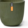 Capi Europe Blumentopf Groove grün D 13 H 12 cm