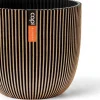 Capi Europe Blumentopf Groove gold / schwarz D 25 H 23 cm