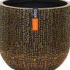 Capi Europe Blumentopf Nature Skin schwarz / gold D 17,2 H 15,3 cm