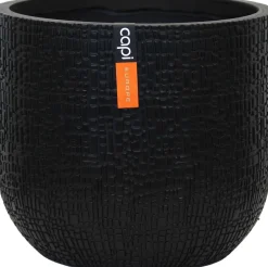 Capi Europe Blumentopf Nature Skin schwarz D 9 H 8 cm