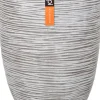 Capi Europe Blumentopf Nature-Rib elfenbein D 36 H 47 cm