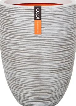 Capi Europe Blumentopf Nature-Rib elfenbein D 36 H 47 cm