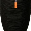 Capi Europe Blumentopf Nature Rib D 46 H 58 cm schwarz