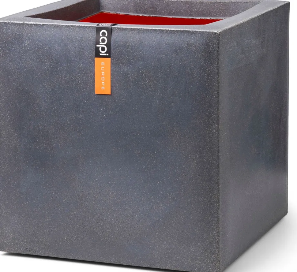 Capi Europe Blumentopf Urban Smooth 40 x 40 x 40 cm grau