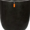 Capi Lux Terrazzo Pflanzkübel rund D 28 cm H 26 cm schwarz