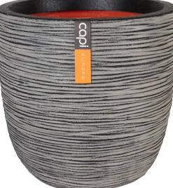 Capi Nature Blumentopf kugelförmig D 35 H 34 cm schwarz-grau